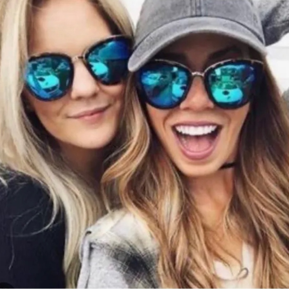 Diff Eyewear Tortoise Shell Cat Eye Mirrored Rose… - image 1